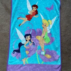 Vintage Disney Tinkerbell and Fairies small blanket